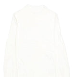 ONLY Womens White Plain Jumper Crew Neck Basic Knit S Soft Lightweight Acrylic