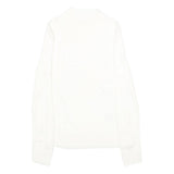 ONLY Womens White Plain Jumper Crew Neck Basic Knit S Soft Lightweight Acrylic