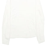 ONLY Womens White Plain Jumper Crew Neck Basic Knit S Soft Lightweight Acrylic