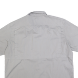 CARHARTT Mens Grey & Blue Work Shirt 2XL Cotton Relaxed Fit Button Down