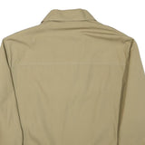 FREY Mens Beige Button Jacket L Polyester Blend Plain Casual Outerwear