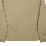 FREY Mens Beige Button Jacket L Polyester Blend Plain Casual Outerwear