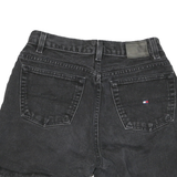 TOMMY HILFIGER Womens Shorts Black Cut-Off Denim M W28 Frayed Hem