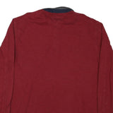 TOMMY HILFIGER Mens Red & Grey Long Sleeve Rugby Polo Shirt 2XL Cotton Blend