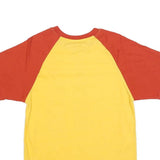 COCA COLA Mens Yellow & Red Modern T-Shirt S Short Sleeve Crew Neck Vintage Logo