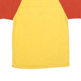 COCA COLA Mens Yellow & Red Modern T-Shirt S Short Sleeve Crew Neck Vintage Logo