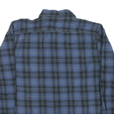 LEE Mens Blue Black Plaid Shirt 2XL Cotton Blend Casual Long Sleeve Button