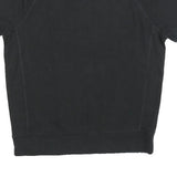 CHAMPION Womens Black Short Sleeve Crew Neck S Cotton Blend Logo Sweatshirt