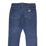 CARHARTT Mens Regular Fit Blue Denim Jeans W34 L29 Button Closure Classic