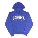 CHAMPION Mens Blue Sonoma State University Pullover Hoodie S Casual Cotton Blend