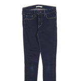 LEVI'S 711 Womens Jeans Blue Slim Skinny Denim Raw W26 L30 Classic Fit