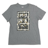 PUMA Mens Grey Camo Graphic T-Shirt L Short Sleeve Crew Neck Casual Wear