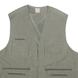 PRIMO & SECONDO Mens Green Cotton Blend Utility Jacket 2XL Zip Pockets Casual