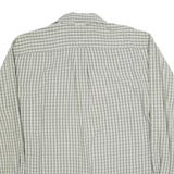 TOMMY HILFIGER Mens Green & White Checked Shirt L Classic Cotton Button Down
