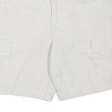 CHAPS Mens Shorts White Cargo Cotton Blend M W34 Casual Summer Wear