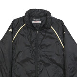 KAPPA Mens Black & Cream Lightweight Zip Jacket L Polyamide Sportswear Track