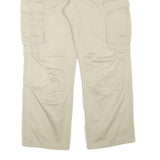 TOM TAILOR Mens Cotton Blend Beige Relaxed Cargo Trousers W36 L29 Casual Utility