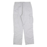 ARTIME Womens Cotton Blend Regular Cargo Trousers Light Grey W30 L28 Casual