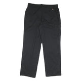 DICKIES Mens Cotton Blend Black Relaxed Straight Trousers W38 L31 Workwear