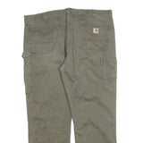 CARHARTT Mens Cotton Blend Grey Regular Straight Trousers W42 L32 Workwear