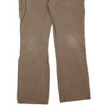 DICKIES Womens Regular Fit Straight Brown Denim W38 L32 Workwear Zip Jeans