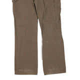 DICKIES Womens Regular Fit Straight Brown Denim W38 L32 Workwear Zip Jeans