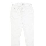 TRUE RELIGION Womens Slim White Denim Slim Jeans Cotton Blend W27 L30 Zip