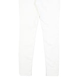 TRUE RELIGION Womens Slim White Denim Slim Jeans Cotton Blend W27 L30 Zip