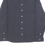 TOMMY HILFIGER Womens Navy Blue & White Polka Dot Shirt M Button Down Cotton