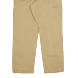 CARHARTT Mens Relaxed Beige Cotton Blend Zip Trousers W36 L30 Workwear