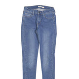 LEVI'S 710 Womens Slim Blue Denim Light Woven Jeans W26 L32 Stylish Zip Closure