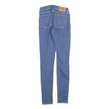 LEVI'S 710 Womens Slim Blue Denim Light Woven Jeans W26 L32 Stylish Zip Closure