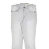 DKNY Womens Light Grey Slim Fit Skinny Denim Cotton Blend Jeans W28 L26 Zip