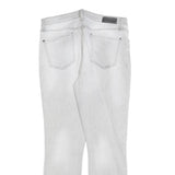 DKNY Womens Light Grey Slim Fit Skinny Denim Cotton Blend Jeans W28 L26 Zip