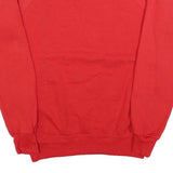 LEE Womens Red Crew Neck Sweatshirt L Plain Cotton Blend Casual Pullover
