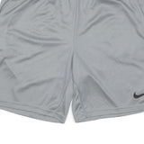 NIKE Mens Grey Sports Shorts M W30 Polyester Blend Nike Swoosh Casual