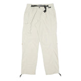 SCHOFFEL Mens Polyester Blend Cream Regular Zip Trousers W30 L30 Outdoor Casual
