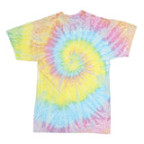 JERZEES Womens Yellow & Blue Tie Dye Michigan State Graphic T-Shirt M Crew Neck