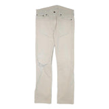 LEVI'S Mens Slim Slim Fit Jeans Beige Cotton Blend W31 L30 Classic Zip Casual