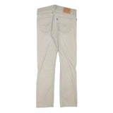 LEVI'S Mens Slim Slim Fit Jeans Beige Cotton Blend W31 L30 Classic Zip Casual