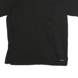 CALVIN KLEIN Mens Black XL V-Neck T-Shirt Cotton Plain Short Sleeve Casual