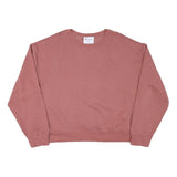 CHAMPION Womens Pink Crew Neck 2XL Cotton Blend Pullover Sweatshirt Casual