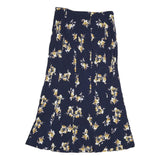 JOULES Womens Blue Floral Midi Polyester Blend Skirt UK 14 Lightweight Summer