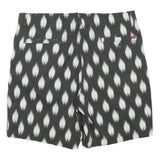 LEVI'S Mens Shorts Black & White XL W35 Patterned Cotton Blend Casual Chino