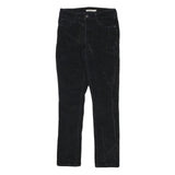 LEVI'S Womens Cotton Blend Black Slim Skinny Trousers W25 L27 Fashion Casual