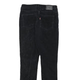 LEVI'S Womens Cotton Blend Black Slim Skinny Trousers W25 L27 Fashion Casual