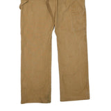 DICKIES Mens Polyester Blend Tan Regular Straight Trousers W36 L32 Workwear