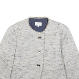 KOCCA Womens White Linen Button Jacket XL Woven Classic Elegant Fashion