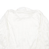 ELLESSE Womens White Nylon Bomber Jacket UK 16 Plain Lightweight Zip