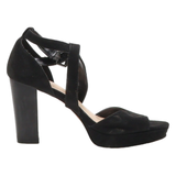BATA Block Heels Black Suede Womens UK 4